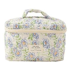 Return Policy Fast Delivery Trusted seller Handbag Printed Cotton Makeup Bag Large Travel Cosmetic Bag Quilted Cosmetic Pouch Aesthetic Floral Toiletry Bag for Women Girls bag Product Description 【Material】The Cosmetic Pouch is made of Cotton, it’s soft to the touch. Easy clean-up! 【Large Measure】Multifunction storage organizer opening size:29*18*18 cm/11.4*7.1*7.1inches. You can use it as toiletries bag,storage bag,travel bag, the bathroom receive bag,makeup receive. 【Smooth zipper】Zipper bags are more secure than drawstring bags. The design of seersucker with zipper keeps you on the cutting edge of fashion. 【Opening Design】When you go out for travel, party, camping, beach, gym, etc., you need a bag to hold your cosmetics so that you can keep your makeup charming all the time. T are 7 col