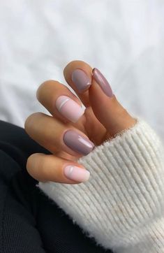 Beige Nails Design, Mauve Nails, Cute Spring Nails, Beige Nails, Makijaż Smokey Eye