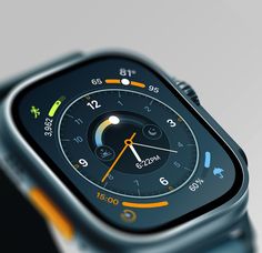 an apple watch showing the time on its face