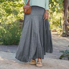 I am crazy in love with this skirt!! || JERSEY SWIRL SKIRT || SUNDANCE CATALOG Swirl Skirt, Sundance Dress, Stylish Skirts, Sundance Catalog, Long Skirts, Women's Skirts, Comfy Casual, Modest Dresses, Modest Outfits