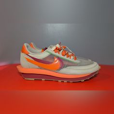 Pre-Owned In Great Condition With Extra Laces. Thanks For Your Interest. Nike Ld Waffle X Sacai X Clot Net Orange, Nike Sacai, Nike Orange, Men's Nike, Mens Shoes Sneakers, Color Orange, Nike Men, Nike Shoes, Men's Shoes