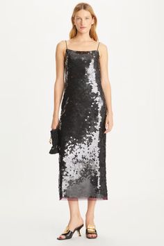 Tory Burch Sequin Slip Dress Eve Dresses, New Years Eve Dresses, Tory Burch, Slip Dress, Black Dress, Black