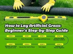 how to lay artificial grass beginner's step - by - step guide poster