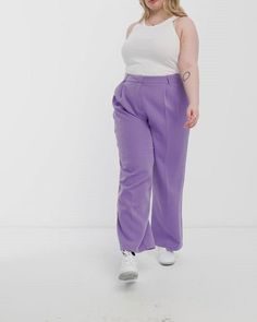 Curve & Plus Size by Yours Cart-worthy find High rise Belt loops Concealed fly Side pockets Wide leg Tailored Wide Leg Pants, Peg Trousers, Vinyl Leggings, Combat Trousers, Style Finder, Plus Size Leggings, Diy Tips, Pantalon Large, Fitted Trousers