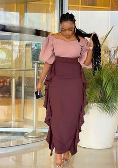 #cooperatewears #brown #follow #followforfollowback #pinterest African Women Fashion, Wedding Suit Styles, Modest Dresses Fashion, Classy Gowns, Dinner Dress Classy, Afrikaanse Mode, Casual Chique