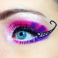 Cute Cheshire Cat Makeup, Cheshire Cat Eye Makeup, Easy Cheshire Cat Makeup, Cheshire Cat Inspired Makeup, Alice In Wonderland Eye Makeup, Simple Cheshire Cat Makeup, Cheshire Cat Disneybound, Cheesier Cat, Cheshire Cat Makeup Easy