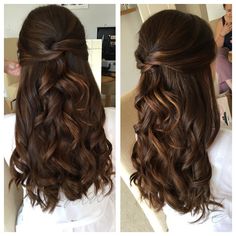 #weddinghair #curls #elegnathair #beautifulbride Quince Hairstyles, Wedding Hair Inspiration, Wedding Hair Down, Wedding Hairstyles For Long Hair, Wedding Hair And Makeup, Diy Makeup, Bride Hairstyles, Hair Dos