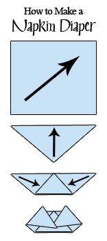 how to make a napkin diaper with step by step instructions for making paper airplanes