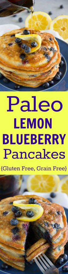 the recipe for paleo lemon blueberry pancakes