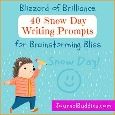 the cover of blizzard of brilliantance 40 snow day writing prompts for brainstorming bliss