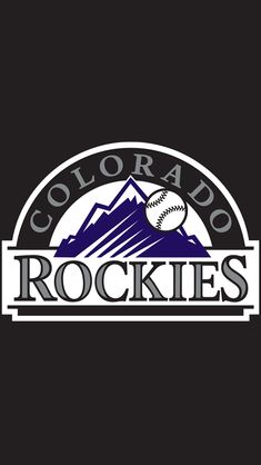 the colorado rockies logo on a black background