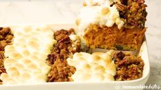 Sweet Potato Casserole - Immaculate Bites Marshmallow Topping, Pecan Topping, Comfort Food Southern, Recipe Sweet, Holiday Side Dishes