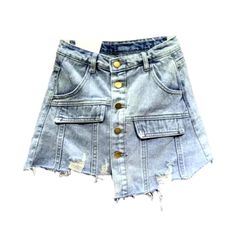 Introducing the 2023 Summer Collection's distressed hem buttoned denim skort. a grunge-inspired masterpiece perfect for the modern fashionista!Why You'll Fall In LoveThis skort is a unique combination of vintage-inspired grunge and urban flair. tailored to fit comfortably and stylishly. Its mid-waist rise. distressed hem. and buttoned closure all come together to create a timeless look that will take you from day to night with ease.Unmissable Highlights: Grunge-Inspired: Tap into the grungy vibe Denim Skort, Fashion Sense, Summer Collection, The Modern, Date Night, Vintage Inspired, Tap, Perfect Fit, Highlights