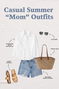 Casual Summer Mom Outfits Summer Mom Outfits, Causal Summer Outfits, Outfits For Moms, 00s Mode, Look Boho Chic, Casual Chic Outfits, Outfit 2023, Mum Fashion, Summer Outfits For Moms