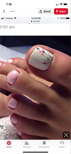 Toenail Art Designs, Feet Nail Design, Pedicure Designs Toenails, Pedicure Nail Designs, Gel Toe Nails, Toe Nail Color, Pretty Toe Nails, Cute Toe Nails, Summer Toe Nails