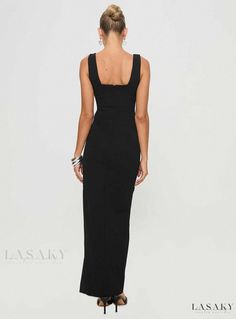 Lasaky - Sophisticated Woman's Black Maxi Dress Black Long Dress Nordstrom, Long Sleeve Black Maxi Dress, Red Formal Gown, Womens Evening Wear, Simple White Dress, Floor Length Maxi Dress, Evening Gowns With Sleeves, Maxi Dress Designs, Black Evening Gown