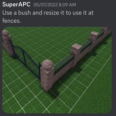 an image of a fence with the text superapc use a bush and resize it to use it at fences