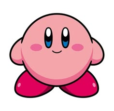 an image of a cartoon character with big eyes and pink hair on it's head