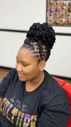 Formal Loc Styles Black Women, Loc Updo Styles Long, Loc Updo, Loc Hairstyles, Updo Styles, Lock Style, Short Black Hairstyles, Black Hairstyles, Locs Hairstyles