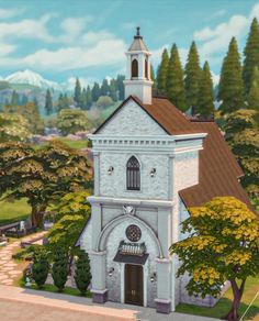 The Sims 4 builds Sims 4 Church Build, Sims 4 Cemetery, Sims 4 Church Cc, Sims 4 Church, Sims 4 Community Lots Ideas, Sims 4 Castle, Sims 4 Community Lots, Sims 4 Builds