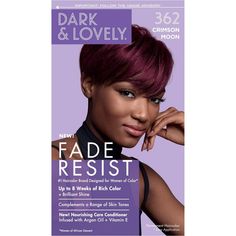 Dark & Lovely Fade Resist Permanent Hair Color - 362 Crimson Moon, Women's, 362 Red Moon Crimson Moon, Rose Blonde, Dark And Lovely, How To Dye Hair At Home, Medium Hair Color, Black Bob, Lustrous Hair, Fabulous Hair, Gorgeous Hair Color