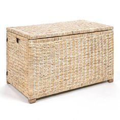 a large wicker box with lid is shown on a white background for use as a storage container