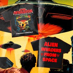 an alien invades from space movie poster