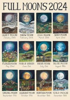 Full Moon Calendar, Cold Moon, Magia Das Ervas, Witch Spell Book, Green Witch, Moon Magic