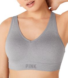 PRICES MAY VARY. Victoria’s Secret PINK Active Seamless Air Sports Bra is a wireless medium support sports bra made with soft, breathable materials for maximum comfort and movement during your workouts. Unlike other running bras, the Air Medium has one-piece injection molded pad technology for advanced support and comfort Comes with a back hook & eye closure and adjustable back straps for a perfect fit and extra support. With its seamless, 4-way stretch, breathable fabric, this sports bra will k Lace Sports Bra, Full Bra, Air Sports, Running Bra, Pink Sports, Boho Kimono, Lace Up Booties, Women's Sports, Halterneck Dress