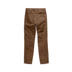 Introducing the redesigned Dirt Pant Classic: Featuring a revamped straight fit and improved garment dyeing, it provides a softer, looser, and more broken-in feel to the fabric while maintaining the same durability. With optimal stretch, it's made to withstand rides, climbs, hikes, and all-day wear. Features & Specs Drawcord at waist Side seam pockets Back patch pockets Internal zippered back right pocket Articulated knee Adjustment at hem Functional hidden button fly Materials: 98% Organic Cott Rugged Five-pocket Bottoms For Fall, Rugged Relaxed Fit Bottoms For Fall, Rugged Straight Leg Bottoms For Everyday, Rugged Cotton Bottoms With Hip Pockets, Rugged Relaxed Fit Cotton Bottoms, Rugged Cotton Pants With Side Pockets, Dried Sage, Desert Palm, Tech Women