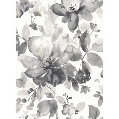 One Allium Way® Chester 33' L x 20.5" W Wallpaper Roll | Wayfair Well Decor, Paper Wallpaper, Watercolor Flower, Burke Decor, Prepasted Wallpaper, Wallpaper Paste, Wall Covering, Wallpaper Roll