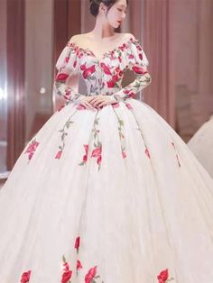 Floral Wedding Dresses, Royalty Dress, Girls Ball Gown, Princess Bridal Gown, Wedding Dresses Ball Gown, Latest Bridal Dresses, Most Beautiful Wedding Dresses, Dresses Ball Gown, Floral Wedding Dress