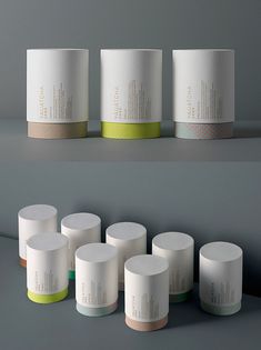 the packaging design is designed to look like they are made out of white and green paper