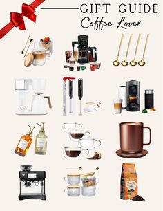 the gift guide coffee lover is on display in this image, it's also available for