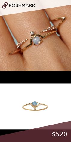 WWAKE nestled opal and diamond ring size 6 Custom ordered in 14k rose gold with real diamond and opal Worn a few times - selling because I realized it's not my style WWAKE Jewelry Rings Rose Gold 14k Opal Ring Gift, Rose Gold 14k Gold Opal Ring, Unique Pink 14k Gold Jewelry, Wwake Jewelry, Silver Ankle Boots, Opal And Diamond Ring, Yellow Sunglasses, Zara Mini, Pearl Hoop Earrings