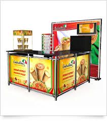 an ice cream stand with different flavors and designs on the front, two displays behind it