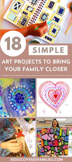 Discover 18 inspiring Family Art projects that will bring your family closer together. These collaborative ideas are perfect for kids and easy to do at home. Unleash your creativity and bond over art. Visit rediscoveredfamilies.com for more. Family Craft Ideas, Crafts For Family, Family Night Activities, Square 1 Art, Night Activities, Family Projects