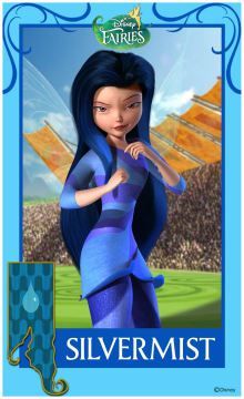 an image of a cartoon character with long hair and blue dress, standing in front of a