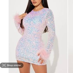 Available In Pink Sequin Mini Dress Long Sleeve Feather Detail Back Zipper Lined Self: 97% Polyester 3% Spandex Lining: 100% Polyester Imported Mini Dress Long Sleeve, Dresses Fashion Nova, Fashion Nova Dress, Fashion Nova Dresses, Pink Sequin, Sequin Mini, Dress Long Sleeve, Sequin Mini Dress, Dress Long