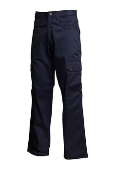 P-INCNYT9 Description LAPCO FR flame-resistant cargo pants with an exclusive moisture management finish keep you cool, dry, and safe. Got plenty to carry around with you at work? Then these are the pants for you. Many hands-free carrying options are included in this new style. Enjoy the durability of pants made to withstand hard work in addition to a neat, professional look. Mid-rise pants with straight leg openings. Relaxed fit through seat and thighs. Non-conductive button and snap closures. R Navy Cotton Cargo Pants With Hip Pockets, Navy Cotton Utility Cargo Pants, Functional Cargo Work Pants, Navy Cargo Pants For Workwear, Fitted Cotton Cargo Pants With Functional Pockets, Navy Cotton Utility Pants, Functional Cotton Cargo Pants For Work, Cotton Work Pants With Functional Pockets, Functional Full Length Cotton Bottoms