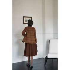 <Color>



 olive 








 Brown 








 <Item>



 Jacket

 skirt






 <Size> 














 Jacket



 S size



 Length: 68cm

 Shoulder width: 39cm

 Bust: 102cm

 Waist: 96cm

 Sleeve length: 56.5cm




 M size



 Length: 72cm

 Shoulder width: 41cm

 Bust: 106cm

 Waist: 101cm

 Sleeve length: 59cm




 L size



 Length: 74cm

 Shoulder width: 43cm

 Bust: 110cm

 Waist: 105cm

 Sleeve length: 60.5cm







 skirt



 XS size



 Total length: 69cm

 Waist: 64cm

 Hips: 92cm Plaid Wool Coat For Fall Workwear, Classic Plaid Wool Coat For Fall, Classic Plaid Wool Coat With Long Sleeves, Classic Plaid Wool Coat, Classic Wool Long Sleeve Skirt Suit, Plaid Wool Coat With Long Sleeves, Chic Plaid Wool Outerwear, Plaid Single Breasted Wool Coat, Plaid Single Breasted Long Sleeve Wool Coat