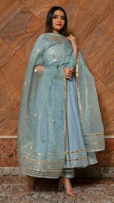 Blue Cotton Anarkali Suit Set | Anarkali Suit Set in USA | 40 / Ships in 2-3 Weeks | Blue Sharara Suit, Blue Sharara, Cotton Anarkali Suits, डिजाइनर कपड़े, Blue Anarkali, Silk Anarkali, Cotton Anarkali, Anarkali Dress Pattern, Clothes Girl