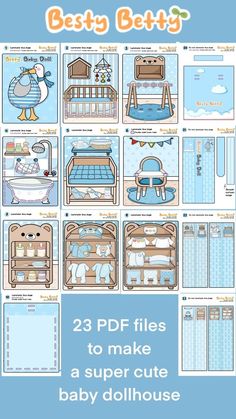 baby's bed and crib printables with instructions