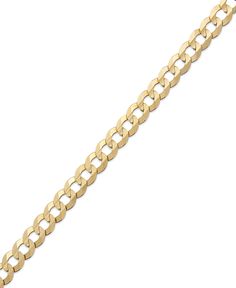 Add a touch of luxury with a simple chain. This curb chain bracelet is crafted from 14k gold. Approximate length: 9 inches. Approximate width: 4-2/3mm. Elegant 14k Gold Cuban Link Chain Bracelet, Elegant Oval Link Cuban Bracelet, Elegant Gold Curb Chain Bracelet, Elegant 14k Gold Curb Chain Bracelet, Elegant Curb Chain Bracelet With Rectangular Links, 14k Gold Figaro Chain Link Bracelet, Minimalist Gold Bracelet With Curb Chain For Formal Occasions, Elegant Gold Bracelet With Curb Chain, Modern 14k Gold Curb Chain Bracelet