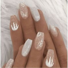 Christmas Acrylic Nails Short, Acrylic Nails Short Coffin, Christmas Acrylic Nails, Acrylic Nails Short, Nails Short Coffin, Christmas Press On Nails, Short Fake Nails, Short Coffin, Nail Type