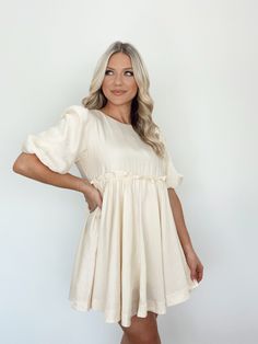 MD3142 cream puff sleeve mini dress MABLE Meadow Dress, Lane 201, Womens Clothing Boutique, Boutique Boho, Junior Fashion, Boho Modern, Sweetheart Dress, Women Clothing Boutique, Clothing Boutique