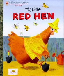 a book with an image of a chicken wearing a hat and watering can in the background