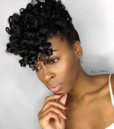 50 Updo Hairstyles for Black Women Ranging from Elegant to Eccentric Natural Updo, Curly Hair Updo, Up Dos For Medium Hair, Pin Up Hair