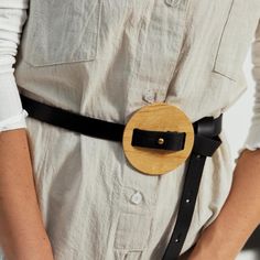 Add a touch of natural elegance to your wardrobe with our handmade leather belt featuring a beautifully crafted wooden buckle. 🌿 Why You'll Love It: Unique Design: The combination of sleek leather and a rustic wooden buckle creates a modern, eye-catching accessory Handcrafted Quality: Meticulously made to ensure durability and a perfect fit Versatile Style: Complements both casual and formal outfits, adding a stylish twist to any ensemble ---- The buckle is made of multilaminated guatambú wood (4 mm thick), protected with lacquer to ensure long-lasting durability. The measurement of the belt is taken from the bronze buckle clasp to the hole. The distance between buttonholes is 5 cm Measures: Adjustable length that goes from 60 cm (23.62 in) to 110 cm (43.31 in ) (from the bronze clasp to Adjustable Belts As A Gift, Unique Belts, Buckle Dress, Presents For Girlfriend, Handmade Leather Belt, Belt For Women, Formal Outfits, Dress Belt, Suspender Belt