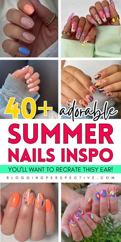 These summer nail art ideas are stunning and chic! Featuring summer nails 2025 and summer nail designs, this collection is full of summer nail inspo and creative looks. Try bold fruit nails, bright nails, and fun beach nail designs. Check out the blog now for all the summer nail ideas and funky nails! Beach Themed Nails, Beach Nail Designs, Pastel Nail Polish, Pink Glassware, Abstract Nail Art, Holiday Nail Designs, Different Nail Designs, Summer Manicure